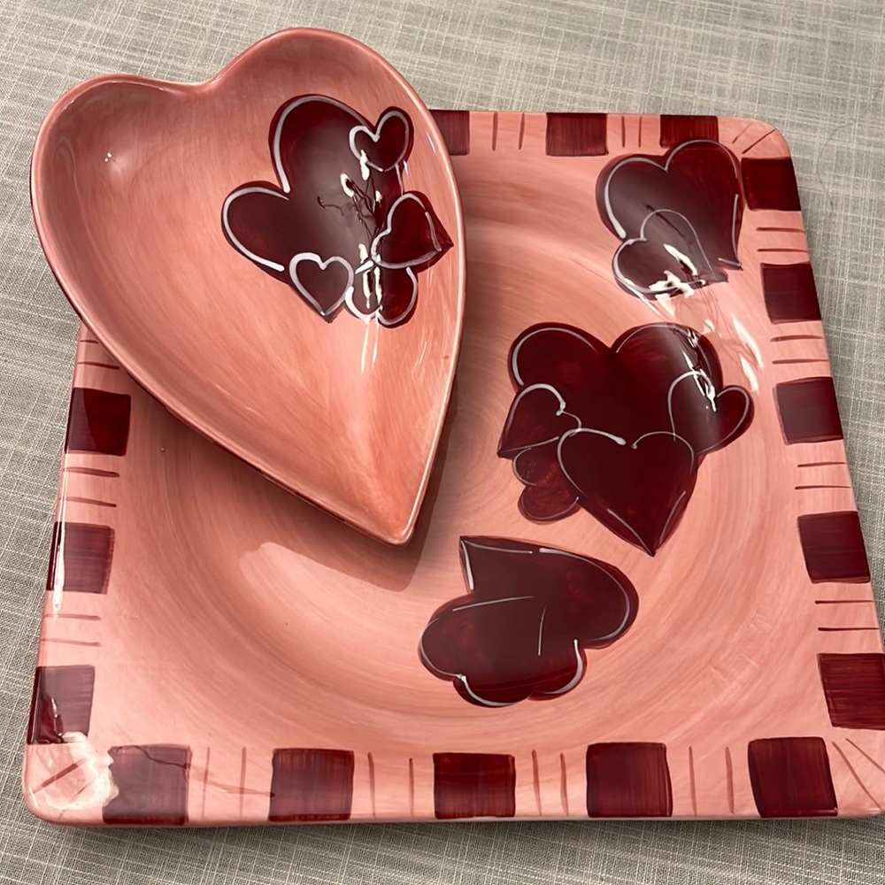 Valentines dish and serving plate